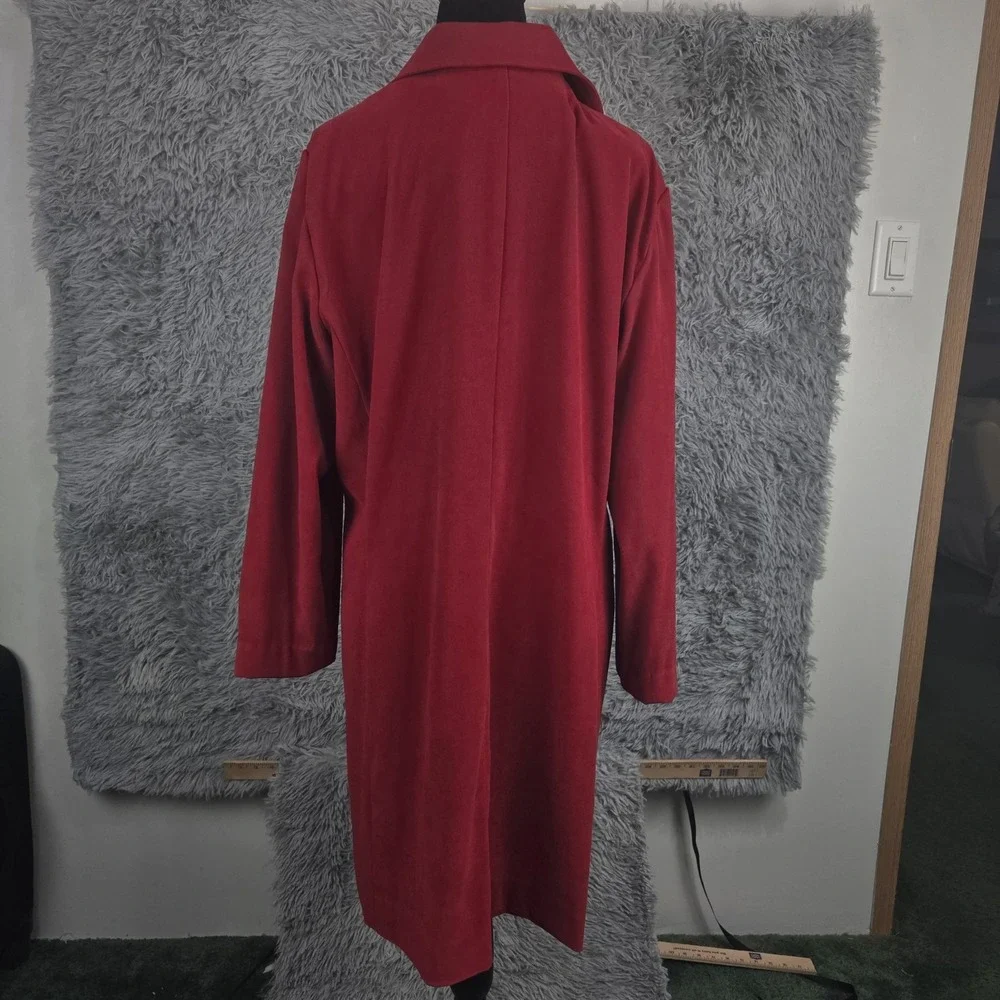 Studio 1 26758 Womens 18 Red Embroidered 3/4 Sleeve Drape‎ Front Jacket